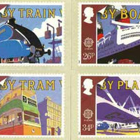 Great Britain 1988 Europa - Transport & Mail Services set of 4 PHQ cards unused and pristine
