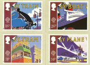 Great Britain 1988 Europa - Transport & Mail Services set of 4 PHQ cards unused and pristine