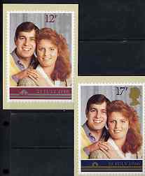 Great Britain 1986 Royal Wedding set of 2 PHQ cards unused and pristine