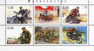 Tadjikistan 1999 Motorcycles sheetlet containing complete set of 6 values unmounted mint