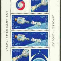 Poland 1975 Apollo-Soyuz Space Link perf m/sheet unmounted mint, SG MS 2376, Mi BL 62