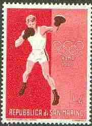 San Marino 1960 Boxing 4L (from Olympic Games set) unmounted mint SG 606*