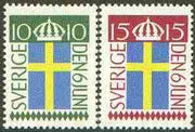 Sweden 1955 National Flag Day set of 2 unmounted mint, SG 364-65*