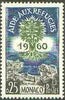 Monaco 1960 World Refugee Year 25c unmounted mint SG 626*