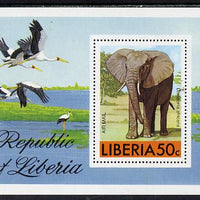 Liberia 1976 Animals m/sheet (Elephant & Storks) unmounted mint SG MS 1296