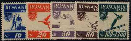 Rumania 1946 Sports perf set of 5 unmounted mint, SG 1816A-20A