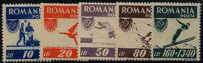 Rumania 1946 Sports perf set of 5 unmounted mint, SG 1816A-20A