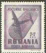 Rumania 1948 Balkan Games Air 7L+7L (Plane over Stadium) unmounted mint SG 1931*