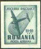 Rumania 1948 Balkan Games Air 10L+10L imperf (Plane over Stadium) unmounted mint SG 1932 (sheetlets of 4 pro rata)