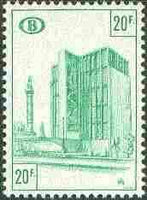 Belgium 1975 Railway Parcels - Congress Station 20f green unmounted mint, SG P1498a
