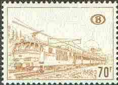 Belgium 1972 Railway Parcels - Electric Train 70f ochre unmounted mint, SG P2062