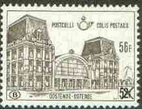 Belgium 1972 Railway Parcels - Ostend Station 56f on 52f brown unmounted mint, SG P2260