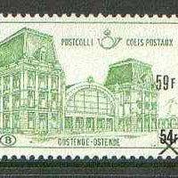 Belgium 1972 Railway Parcels - Ostend Station 59f on 54f yellow-green unmounted mint, SG P2261
