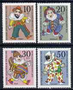 Germany - West Berlin 1970 Humanitarian Relief Fund set of 4 Puppets unmounted mint SG B374-77*