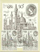 Great Britain 1980 'London 1980' Stamp Exhibition PHQ card bearing types I & II fine used with 9th April Exhibition cancel