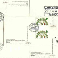 Great Britain 1980 Christmas set of 5 PHQ cards with appropriate gutter pairs each very fine used with first day cancels