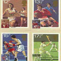 Great Britain 1980 Sport Centenaries set of 4 PHQ cards with appropriate stamps each very fine used with first day cancels