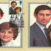 Great Britain 1981 Royal Wedding set of 2 PHQ cards with appropriate stamps each very fine used with first day cancels
