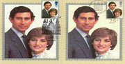 Great Britain 1981 Royal Wedding set of 2 PHQ cards with appropriate stamps each very fine used with first day cancels