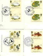 Great Britain 1988 Bicentenary of Linnean Society set of 4 PHQ cards with appropriate gutter pairs each very fine used with first day cancels