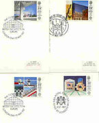 Great Britain 1987 Europa - British Architects set of 4 PHQ cards with appropriate stamps each very fine used with first day cancels