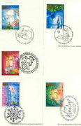 Great Britain 1987 Christmas set of 5 PHQ cards with appropriate stamps each very fine used with first day cancels