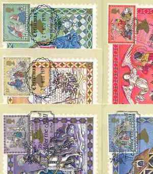 Great Britain 1979 Christmas set of 5 PHQ cards with appropriate stamps each very fine used with first day cancels