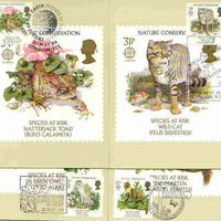 Great Britain 1986 Europa - Nature Conservation set of 4 PHQ cards with appropriate stamps each very fine used with first day cancels