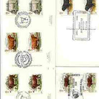 Great Britain 1984 British Cattle set of 5 PHQ cards with appropriate gutter pairs each very fine used with first day cancels