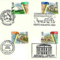 Great Britain 1984 Urban Renewal set of 4 PHQ cards with appropriate stamps each very fine used with first day cancels