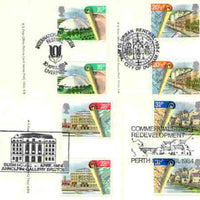 Great Britain 1984 Urban Renewal set of 4 PHQ cards with appropriate gutter pairs each very fine used with first day cancels