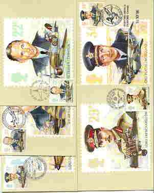Great Britain 1986 History of the Royal Air Force set of 5 PHQ cards with appropriate stamps each very fine used with first day cancels