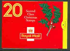 Great Britain 1991 Christmas - Illuminated Letters booklet containing pane of 20 x 18p