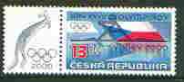 Czech Republic 2000 Sydney Olympic Games 13k representing water sports plus label unmounted mint