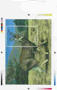 Bhutan 1990 Endangered Wildlife - Intermediate stage computer-generated essay #2 (as submitted for approval) for 25nu m/sheet (Himalayan Musk Deer) 190 x 135 mm very similar to issued design plus marginal markings, ex Government a……Details Below