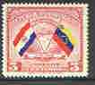 Paraguay 1945 President Morinigo's Goodwill Visit 3c (Flags of Paraguay & Venezuela) SG 610*