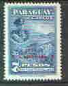 Paraguay 1944 Surcharged 5c on 7c (Ploughing) unmounted mint SG 586*