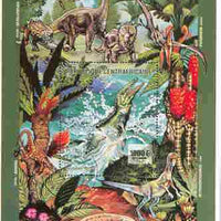 Central African Republic 1999 Dinosaurs perf m/sheet (1000f) fine cto used