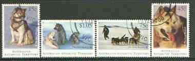 Australian Antarctic Territory 1994 Departure of Huskies set of 4 very fine used, SG 104-107