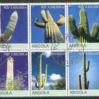 Angola 2000 Cacti set of 6 very fine cto used