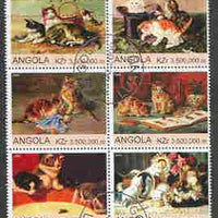 Angola 2000 Kittens set of 6 very fine cto used