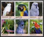Angola 2000 Parrots set of 6 very fine cto used