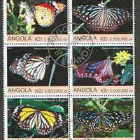 Angola 2000 Butterflies set of 6 very fine cto used