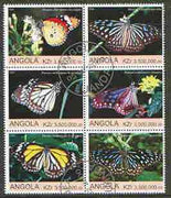 Angola 2000 Butterflies set of 6 very fine cto used
