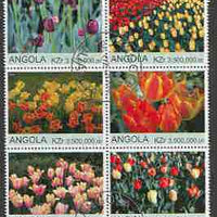 Angola 2000 Tulips set of 6 very fine cto used
