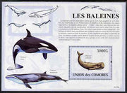 Comoro Islands 2009 Whales perf s/sheet unmounted mint