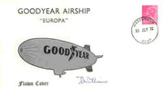 Great Britain 1972 Goodyear Airship 'Europa' flown cover (illustrated) signed by Capt T B Williams AFC (only 600 covers flown)