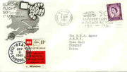 Great Britain 1961 Europa 50th Anniversary of first Aerial Post illustrated commem cover with 11d BEA Hendon to Windsor label and special 50th Anniversary cancel
