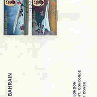 Bahrain 1976 Concorde se-tenant block of 4 (SG 232-5) on cover with first day cancel