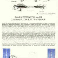 France 1979 International Aeronautics and Space Exhibition stamp affixed to document (20-79) with illustrated Concorde first day cancel, printed stamp in blue only plus official die stamp.